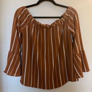 Off the shoulder flowy boho top